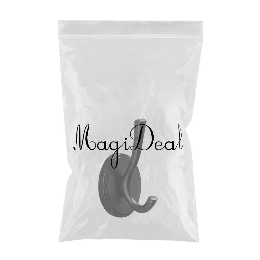 Small Coat Hook Wall Mounted Punch-free Robe Hat Key Heavy Duty Gadgets Black
