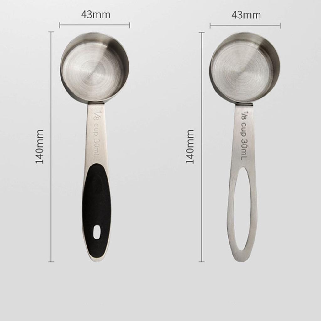 Coffee Scoop Stainless Steel Coffee Spoons Tablespoon  Silicone Handle
