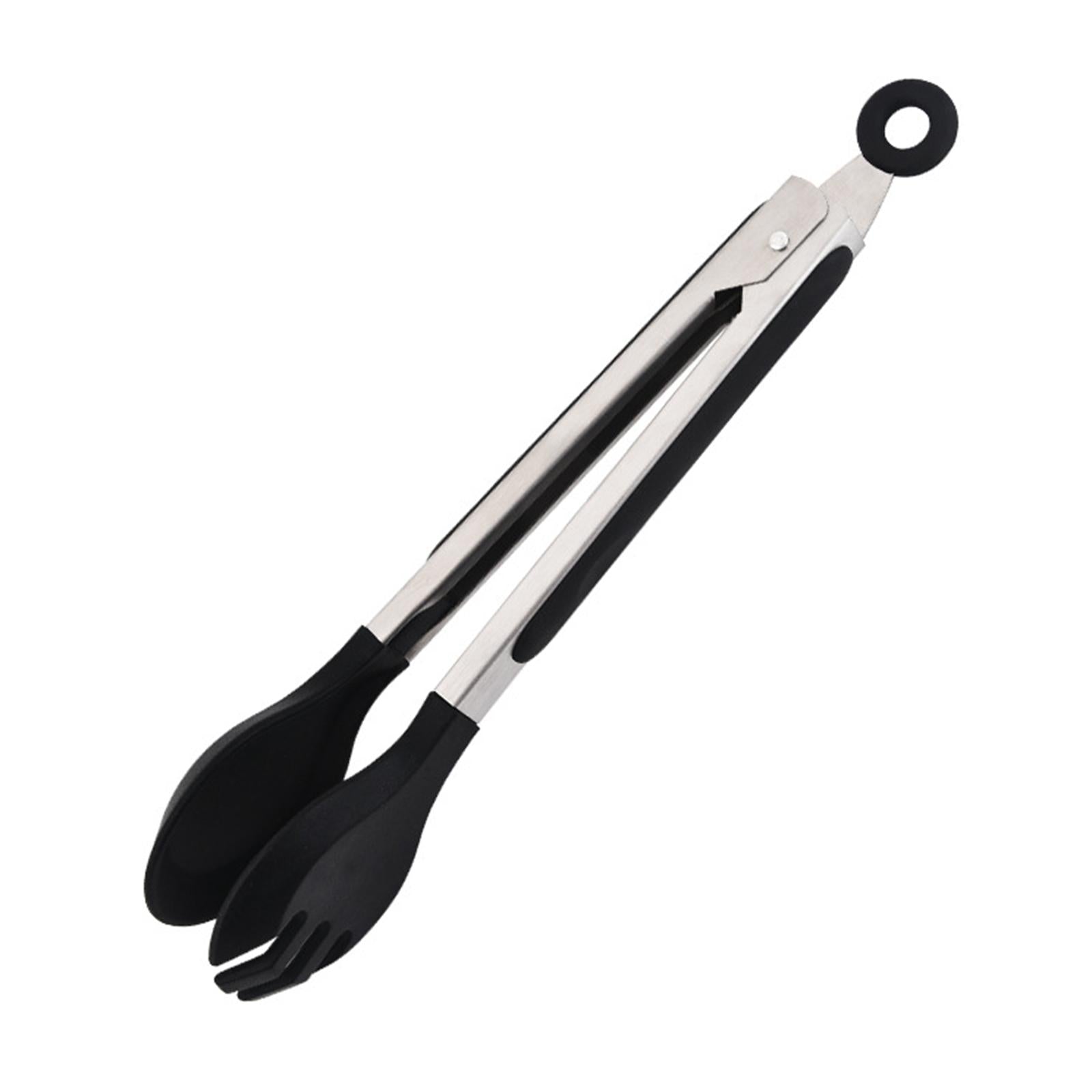 Kitchen Tongs Pack of 3 Salad BBQ Grilling for Buffets Kitchen Cookware Black