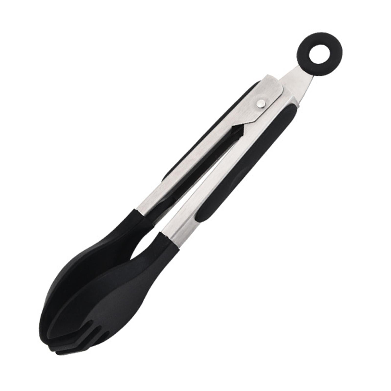 Kitchen Tongs Pack of 3 Salad BBQ Grilling for Buffets Kitchen Cookware Black