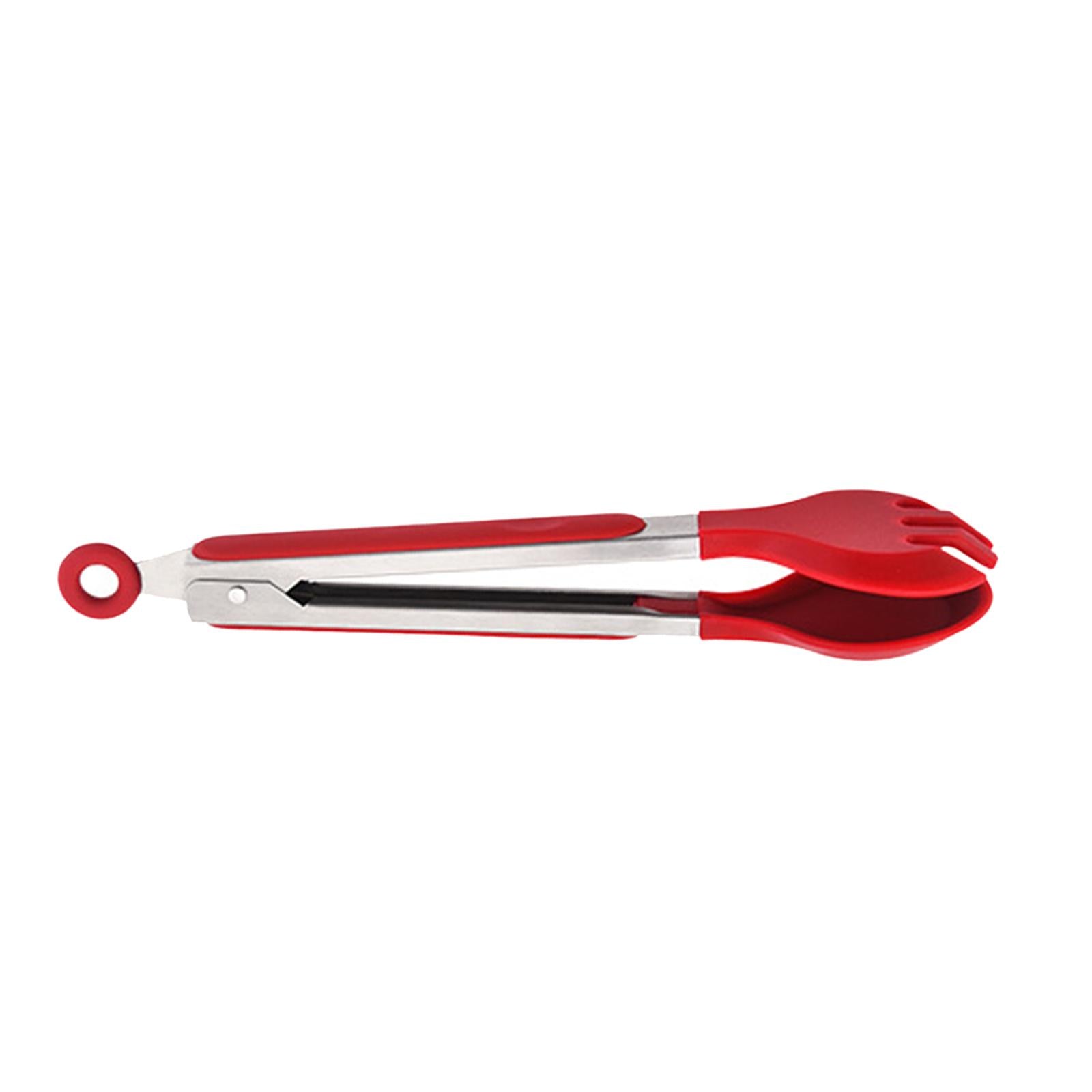Kitchen Tongs Pack of 3 Salad BBQ Grilling for Buffets Kitchen Cookware Red