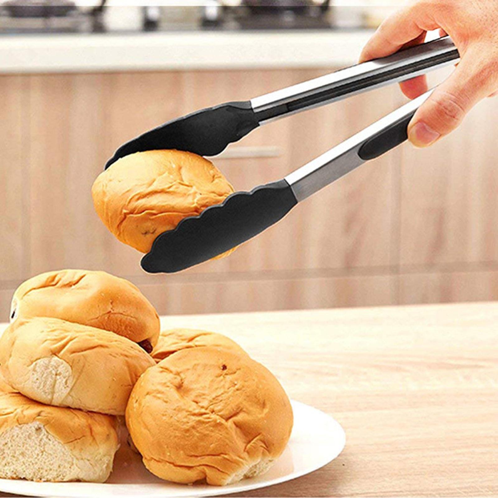 Kitchen Tongs Pack of 3 Salad BBQ Grilling for Buffets Kitchen Cookware Red