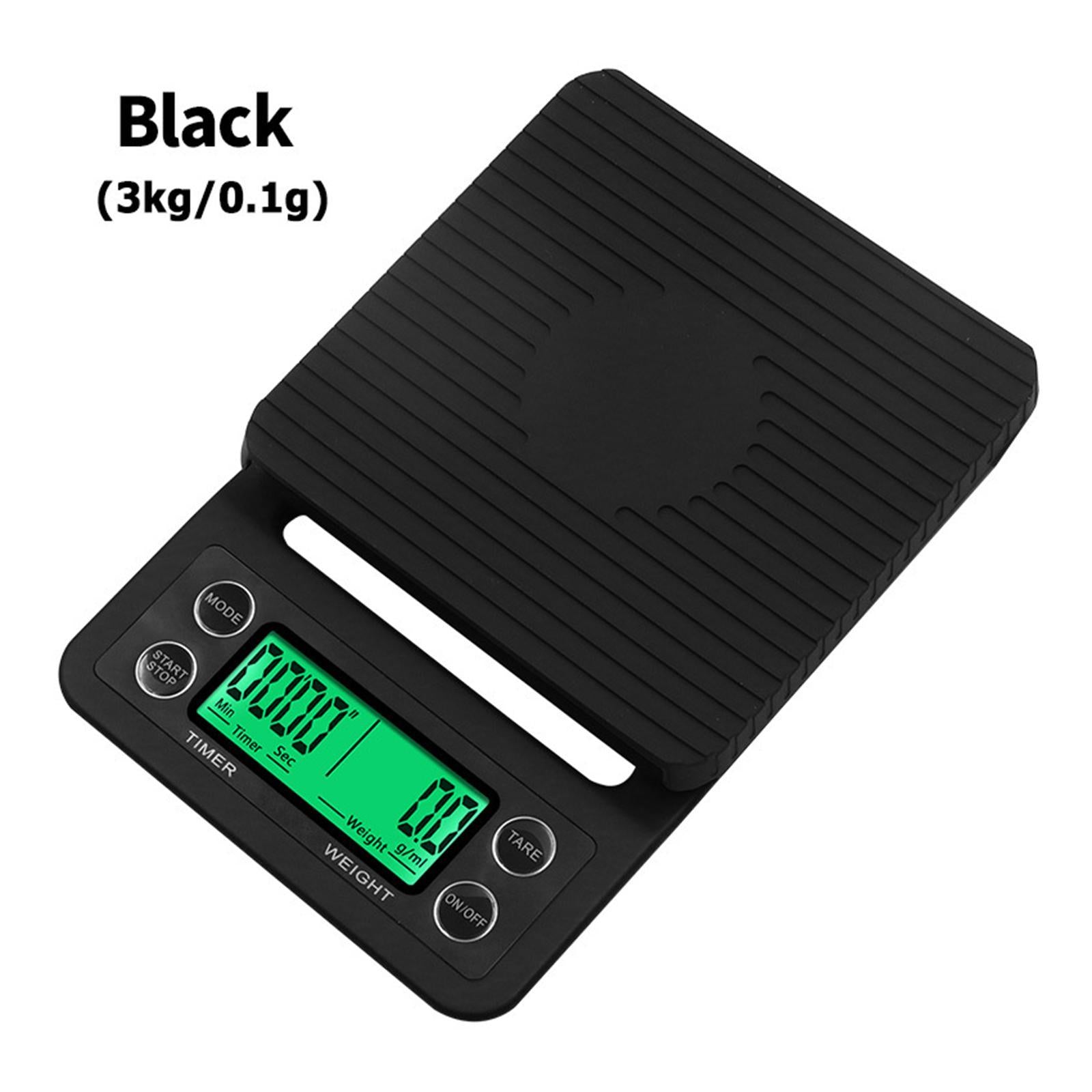 Portable Kitchen Scale Household High Precision Mini Scale Black 3KG