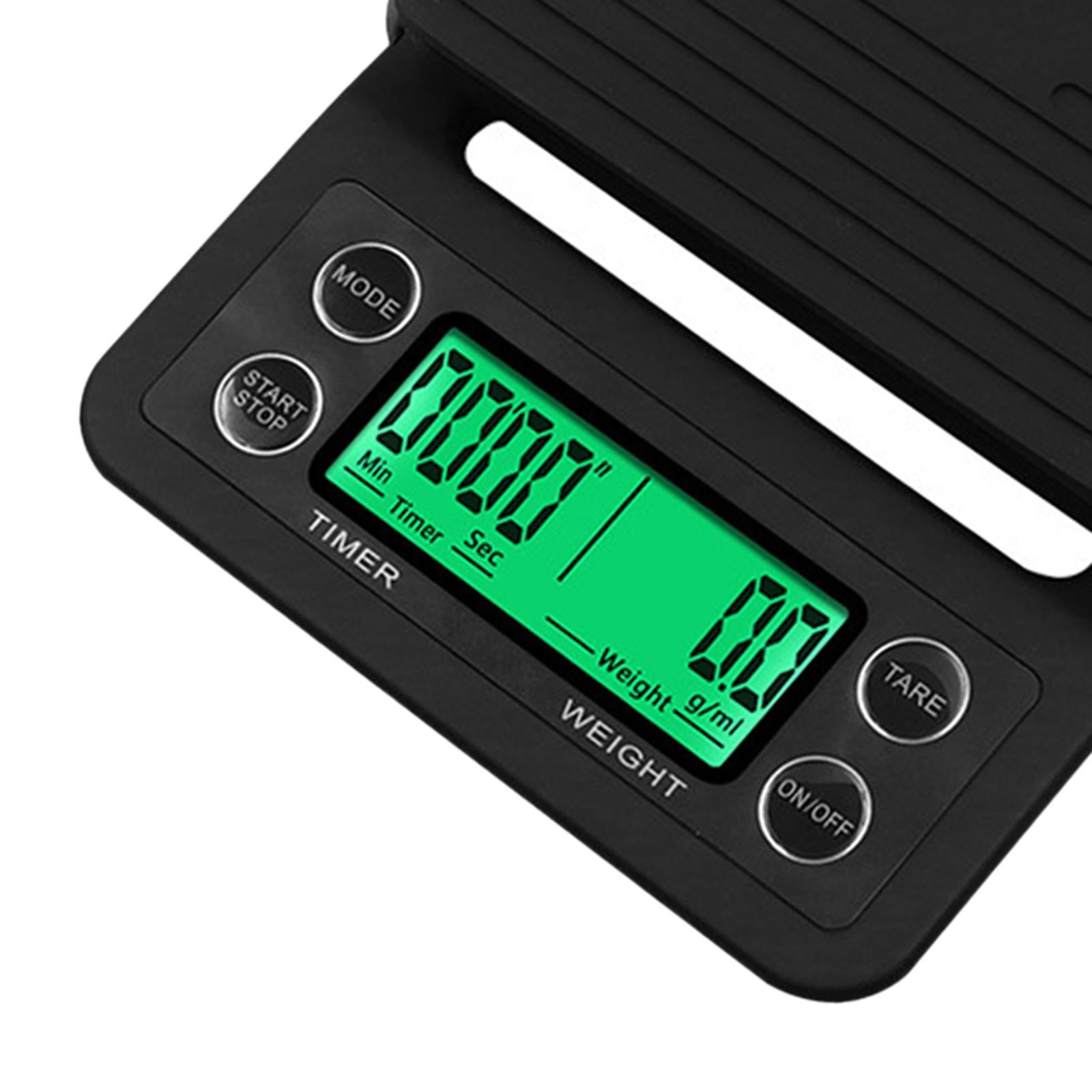 Portable Kitchen Scale Household High Precision Mini Scale Black 3KG