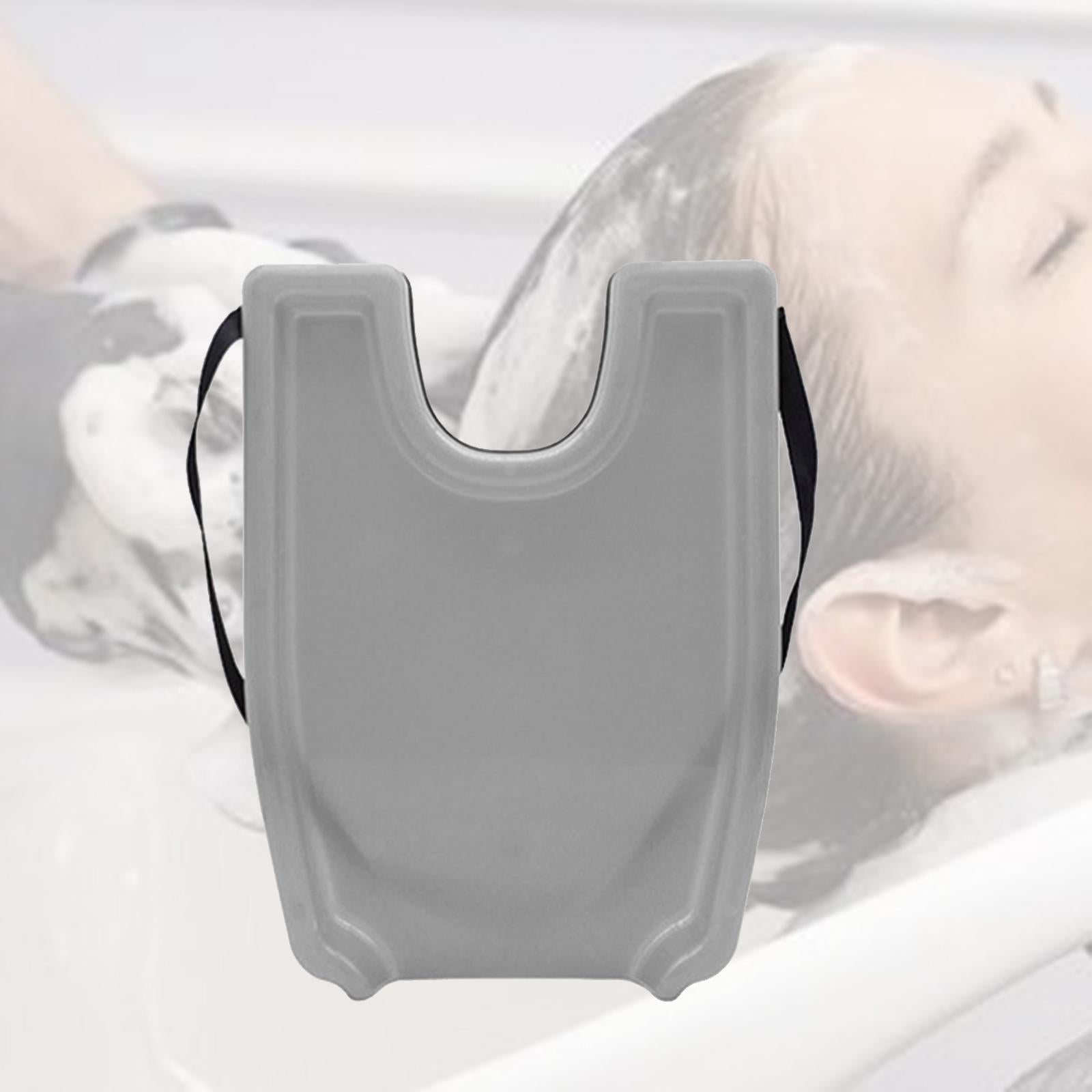 Portable Hair Shampoo Washing Tray Sink Bowl for Home for Patient Grey