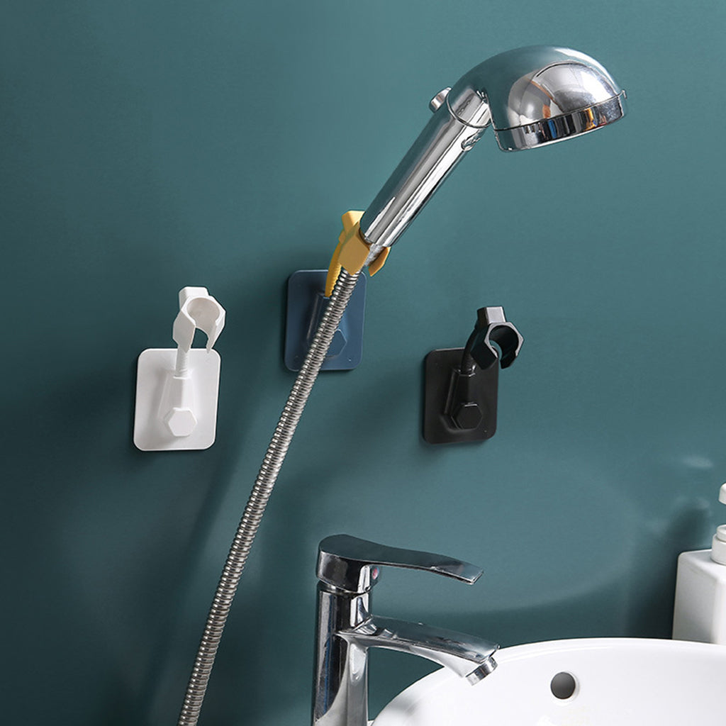 Adjustable Shower Head Holder Bathroom Wall Mount Bracket Stand  Black