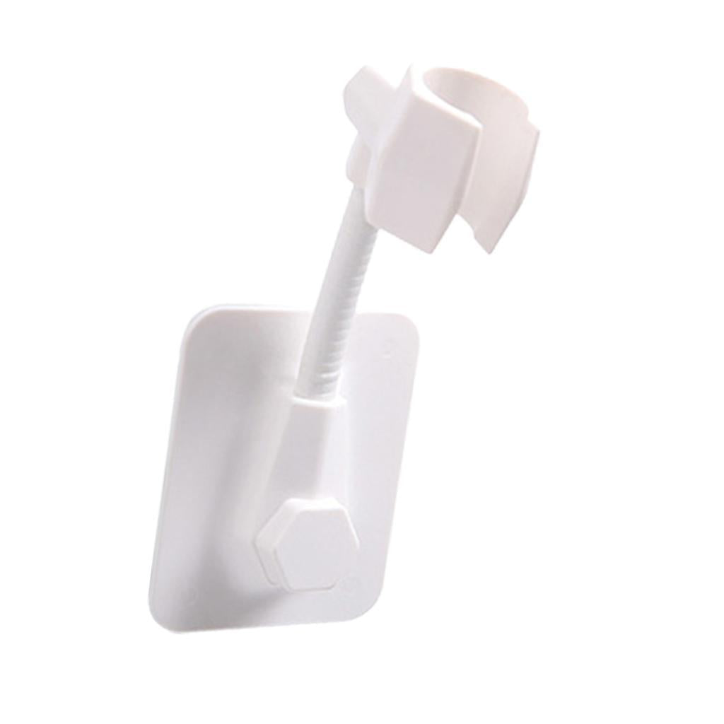 Adjustable Shower Head Holder Bathroom Wall Mount Bracket Stand  White