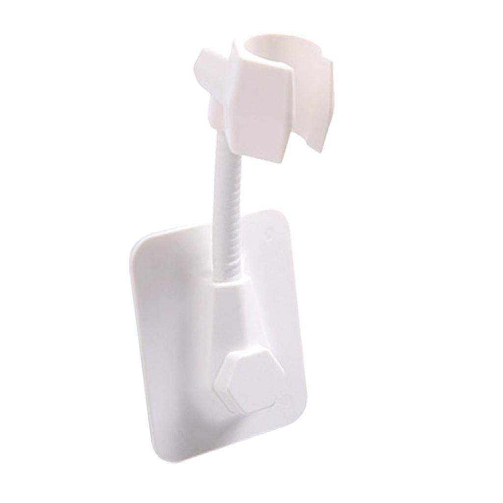 Adjustable Shower Head Holder Bathroom Wall Mount Bracket Stand  White
