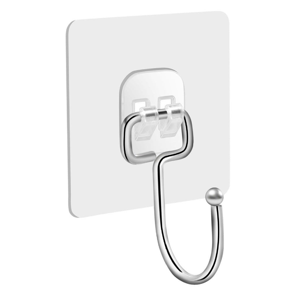 Adhesive Hangers Kitchen Transparent Reusable Sticky Suction Hooks 30PCS