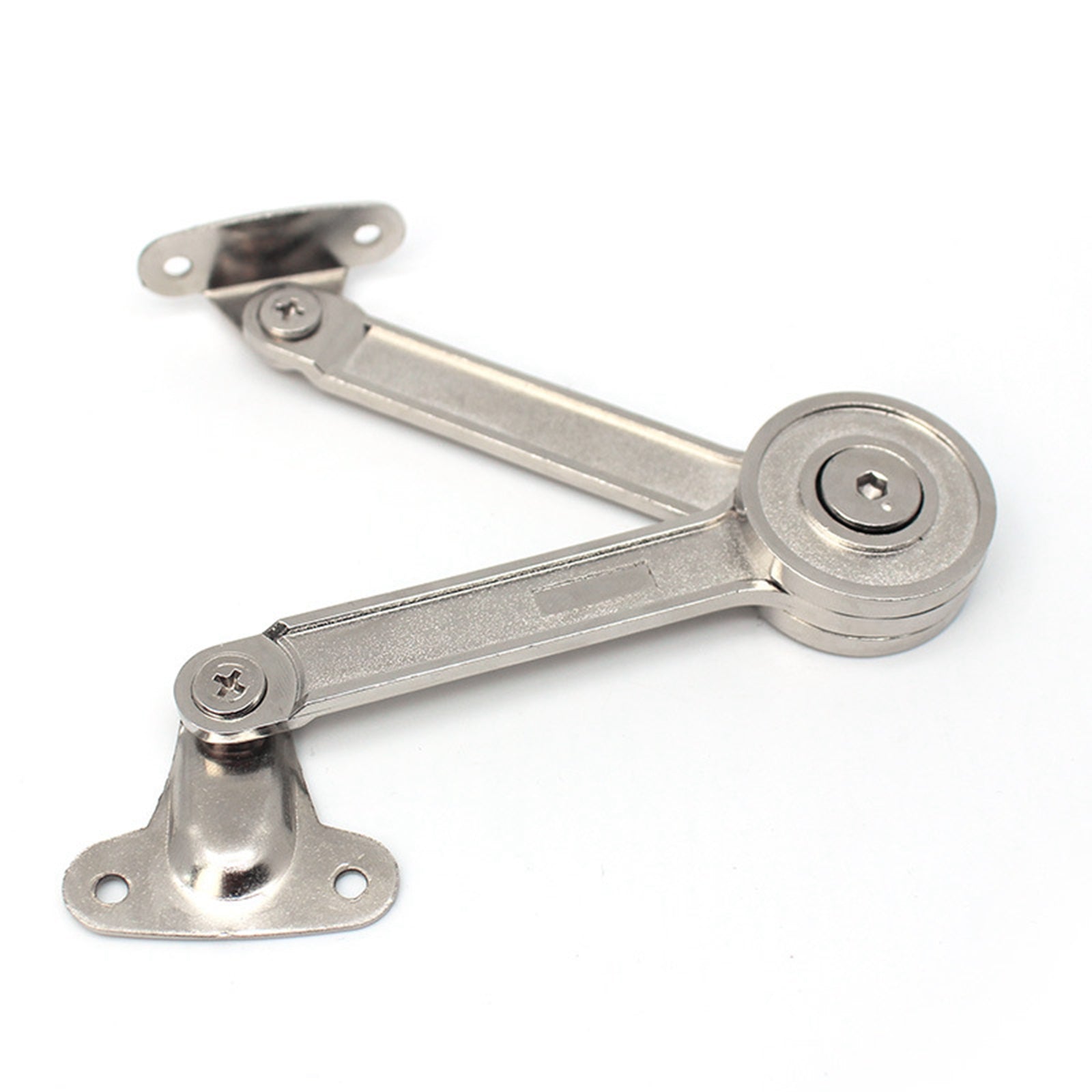 2x Cabinet Cupboard Door Lift Up Strut Lid Flap Stay Support Chrome Hinge A