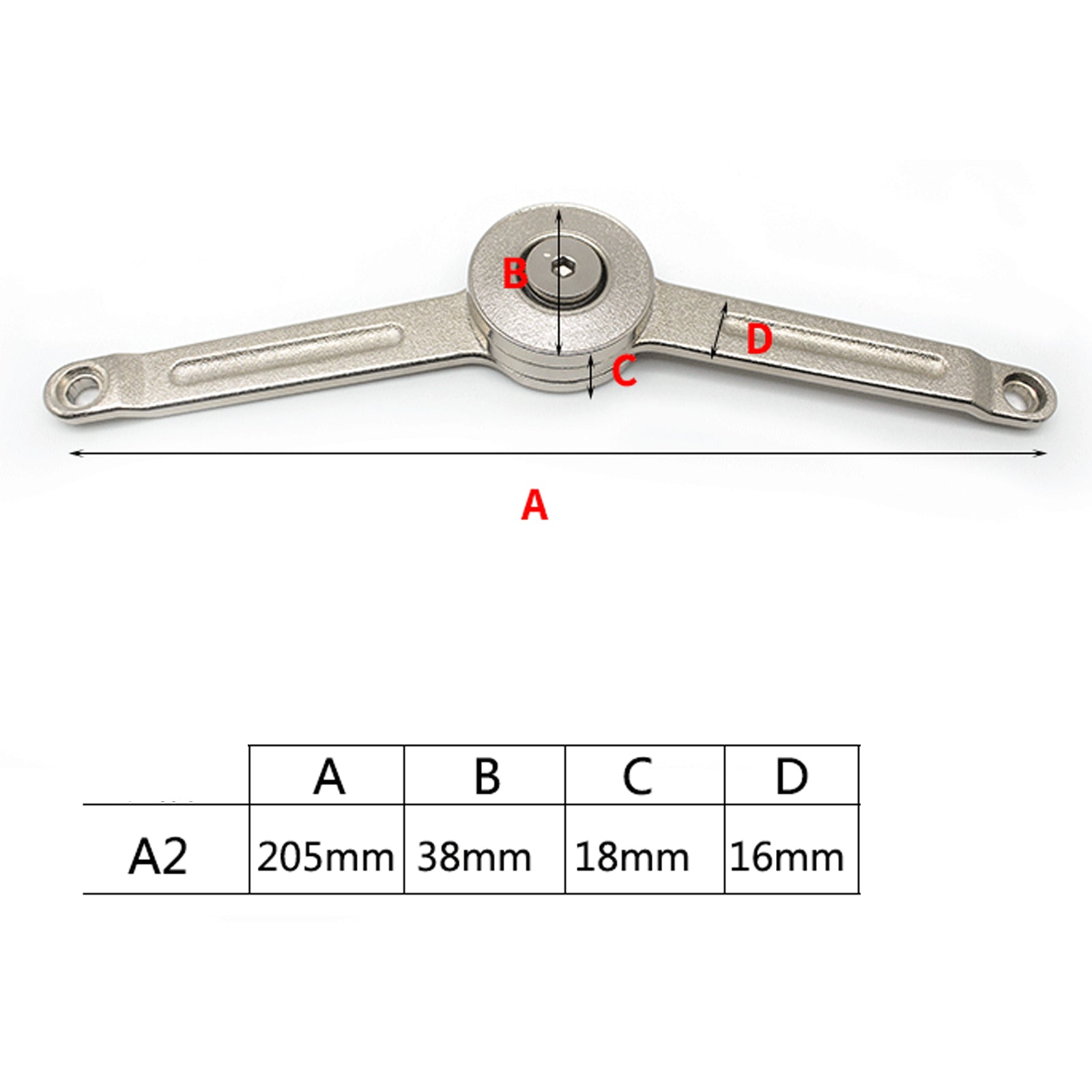 2x Cabinet Cupboard Door Lift Up Strut Lid Flap Stay Support Chrome Hinge B