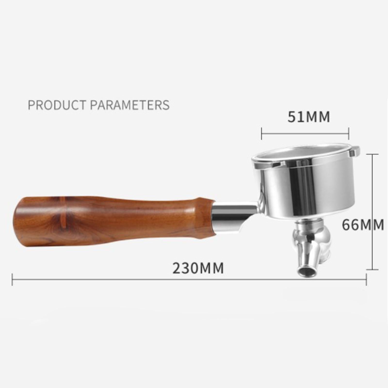 51mm Coffee Maker Portafilter Spouted Universal Replacement Easy Clean E