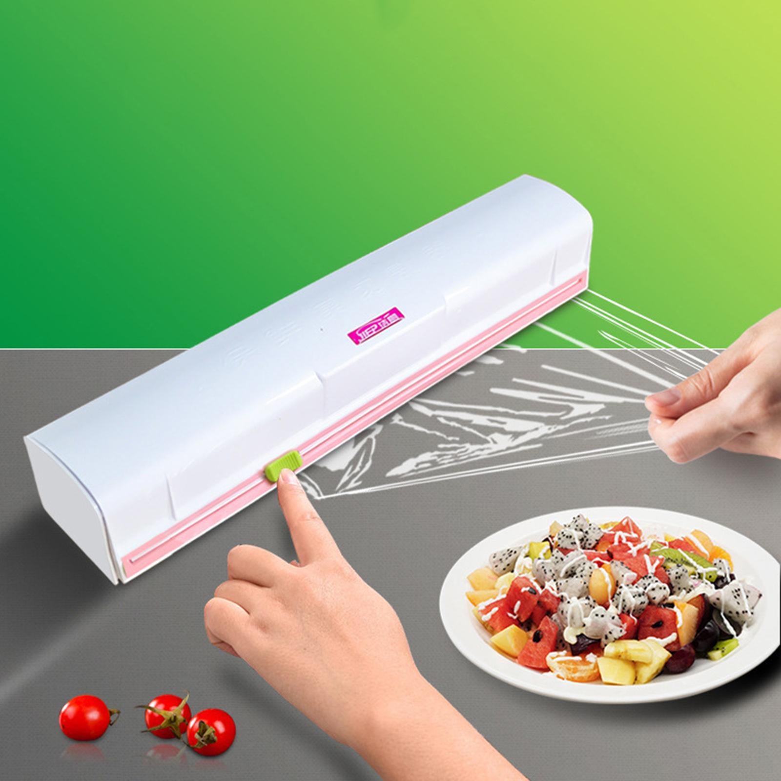 Reusable Wrap Cutter Cling Film Cutter Plastic Wrap Dispenser & Slide Cutter