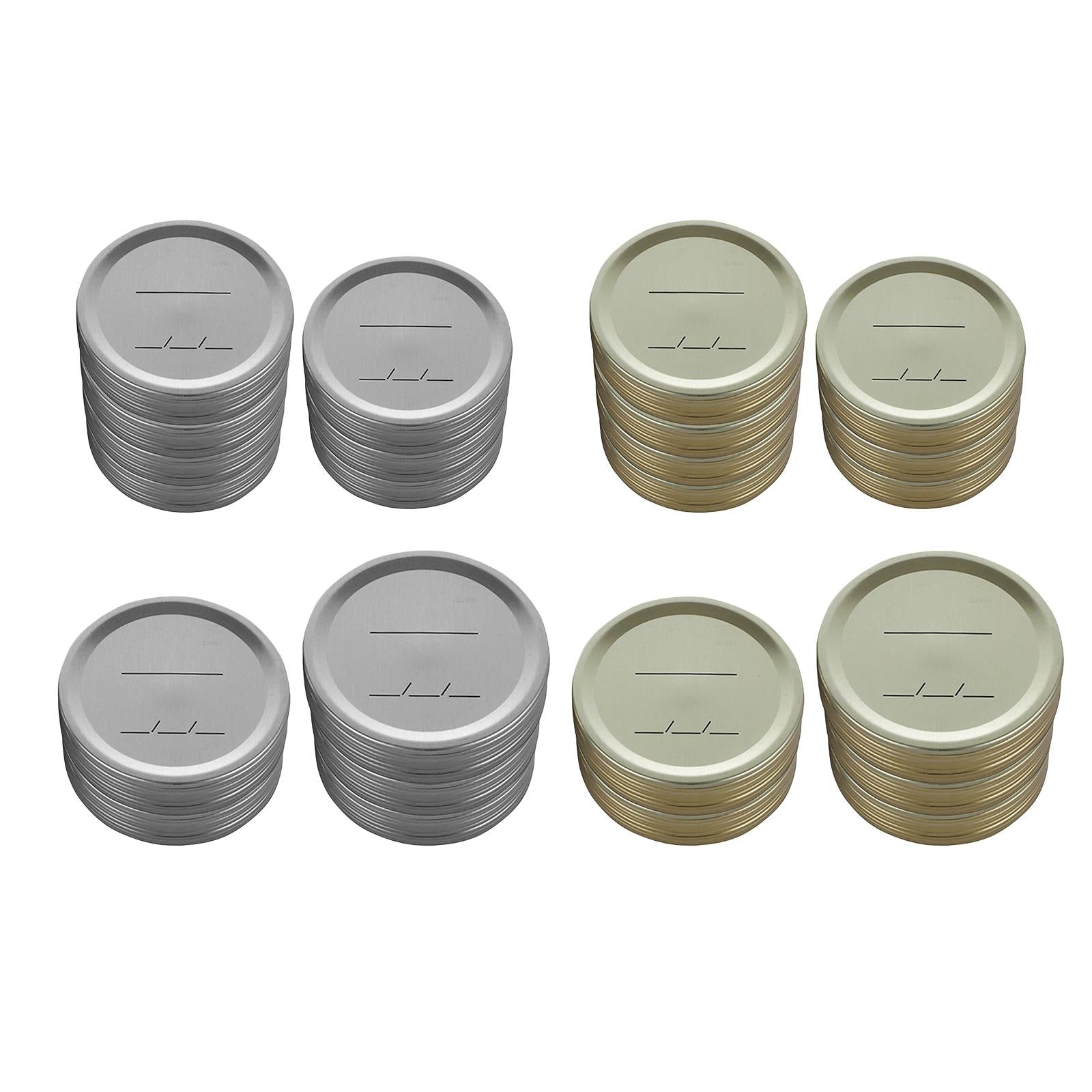 Canning Lids Canning Jar Caps Pickled Food Organizer  Golden 70mm 70pcs