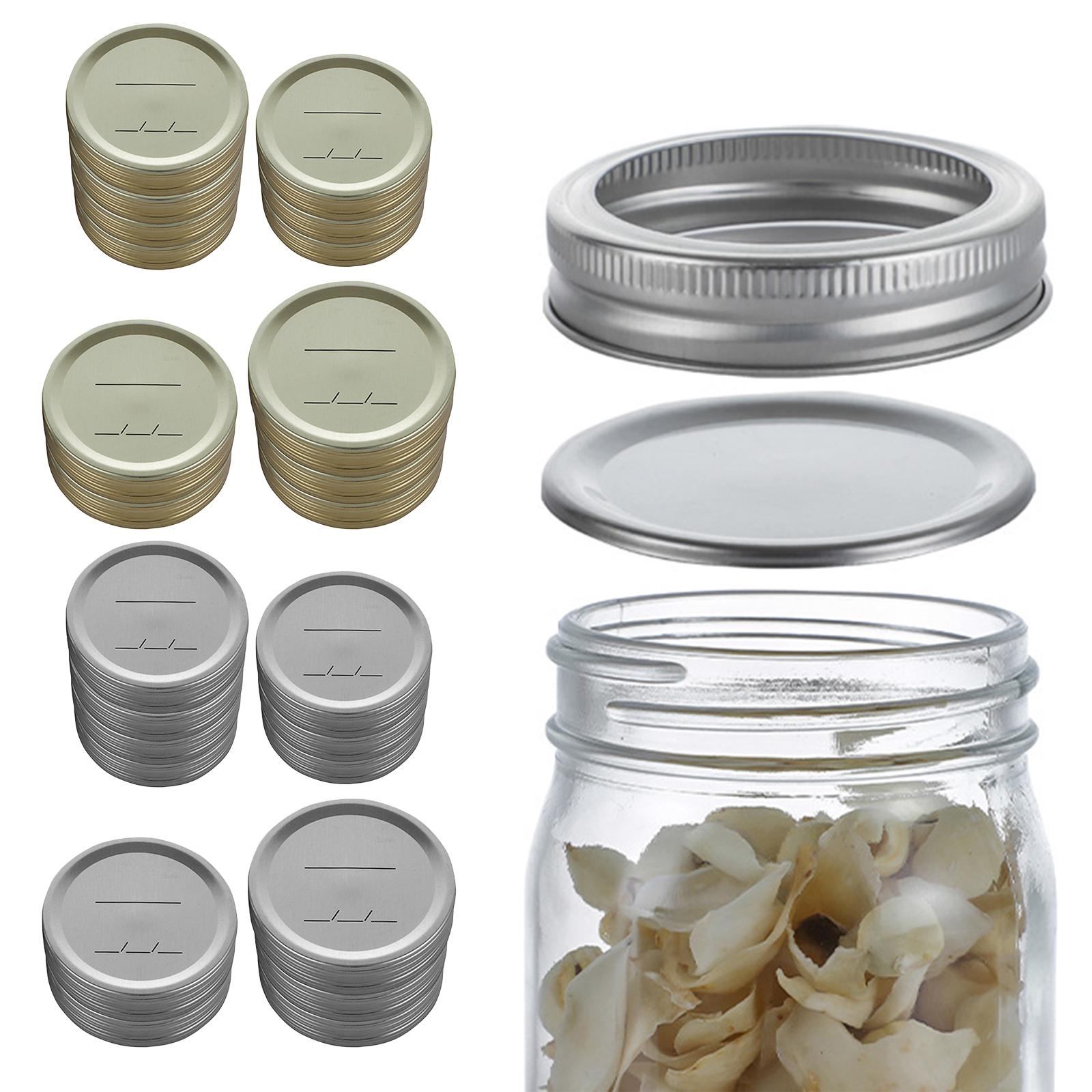 Canning Lids Canning Jar Caps Pickled Food Organizer  Golden 70mm 70pcs