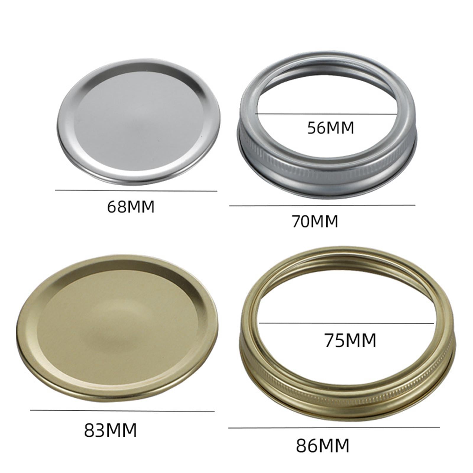 Canning Lids Canning Jar Caps Pickled Food Organizer  Silver 86mm 50pcs