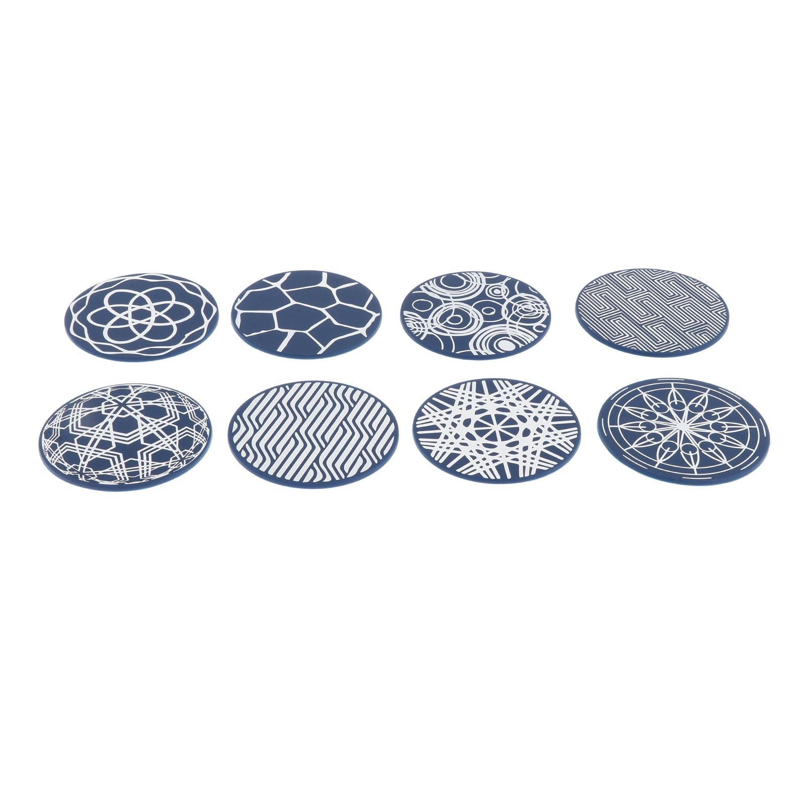 8piece Drinks Coasters Kitchen Cup Pads Coaster Holder Home Decoration Square Coasters Rack