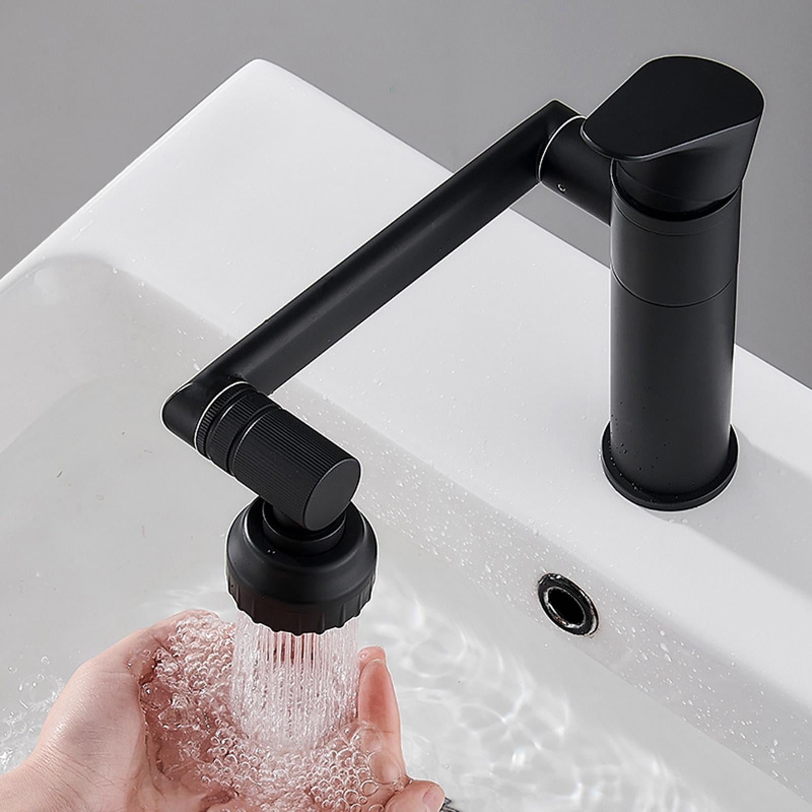 Bathroom Sink Faucet Water Tap Basin Faucet for Bathroom Black Hose