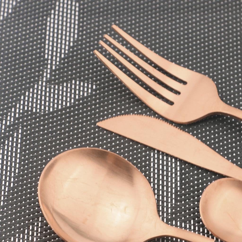 Cutlery Set Stainless Flatware Eating Tableware Cutlery  Rose Golden