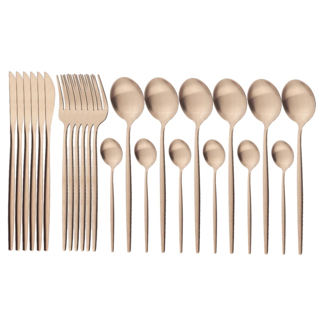 Cutlery Set Stainless Flatware Eating Tableware Cutlery  Rose Golden