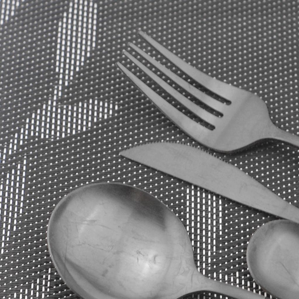 Cutlery Set Stainless Flatware Eating Tableware Cutlery  Black