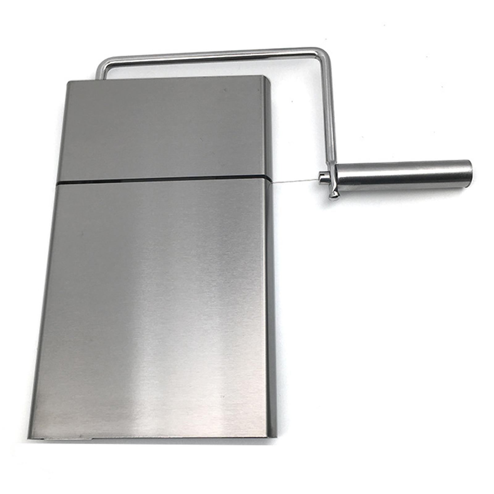 Cheese board and wire slicers cutter stainless steel serving board