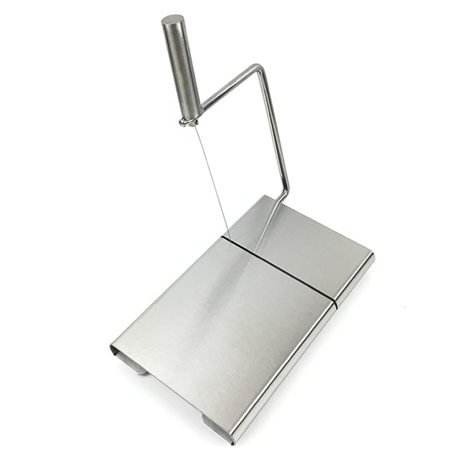Cheese board and wire slicers cutter stainless steel serving board