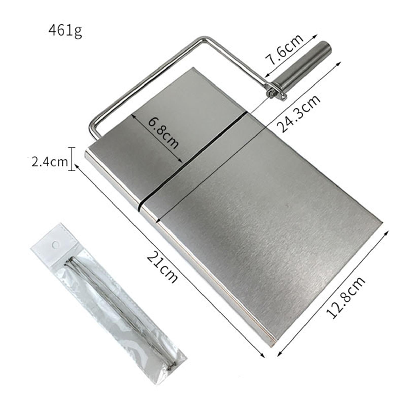 Cheese board and wire slicers cutter stainless steel serving board