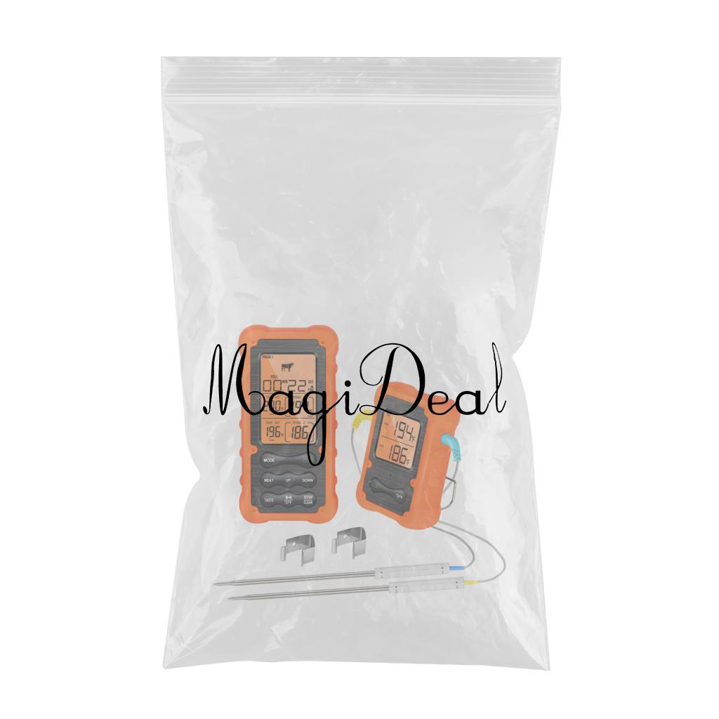 Remote Meat Thermometer Double Probes Cooking Food Grill Thermometer