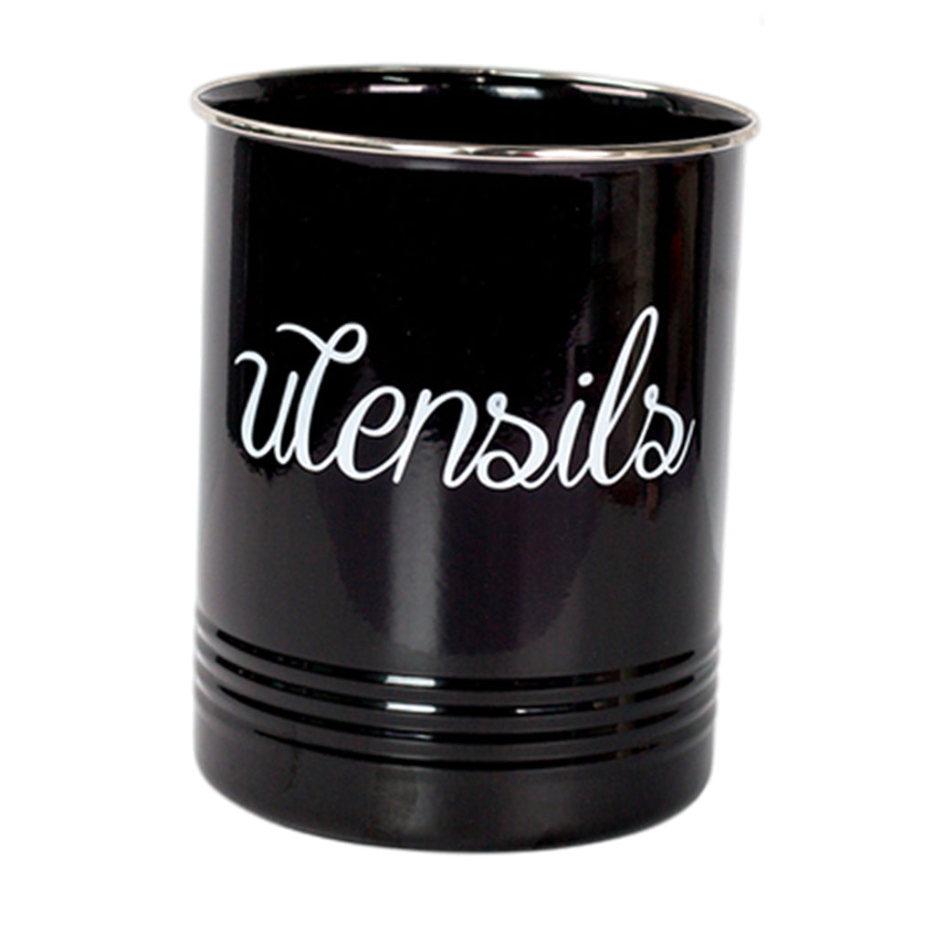 Kitchen Utensil Container Jar Kitchen Cooking Tools Storage Tabletop Decor Black