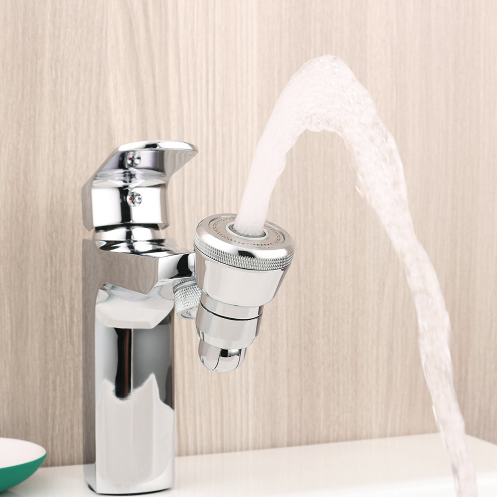 Rotating Splash-proof Faucet Extender Kitchen Sink Tap Adapter Water Saving