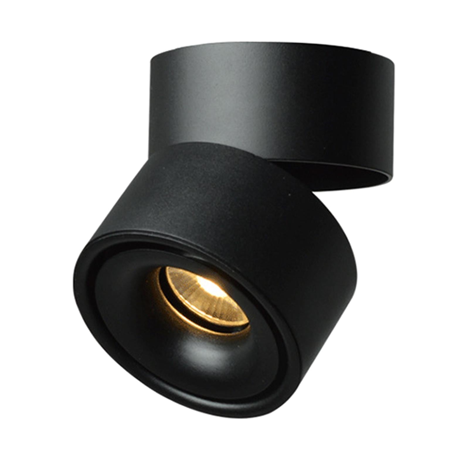 Aluminum Ceiling Spotlights Track Adjustable Rail Shops Black Warm Light 7W