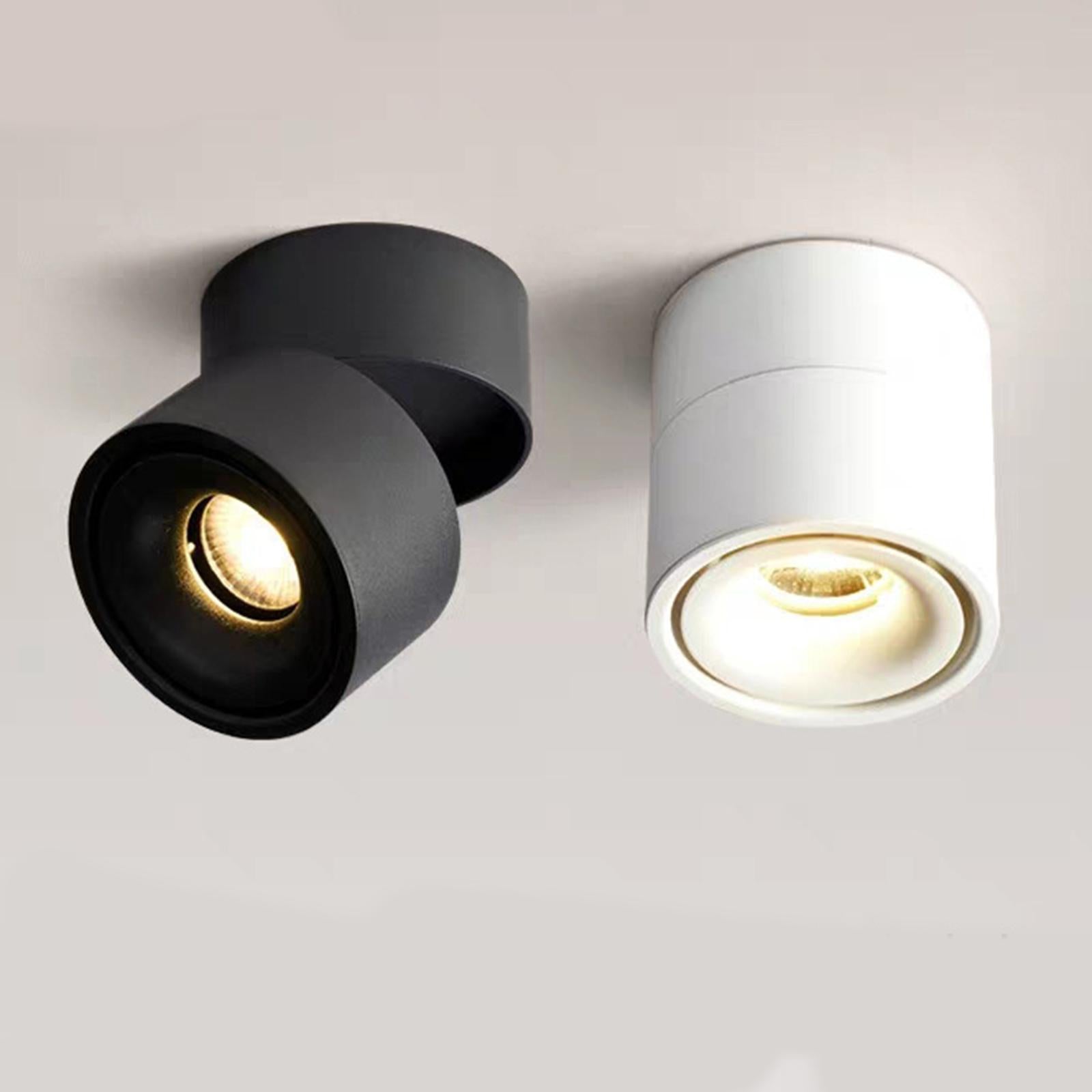 Aluminum Ceiling Spotlights Track Adjustable Rail Shops Black Warm Light 12W