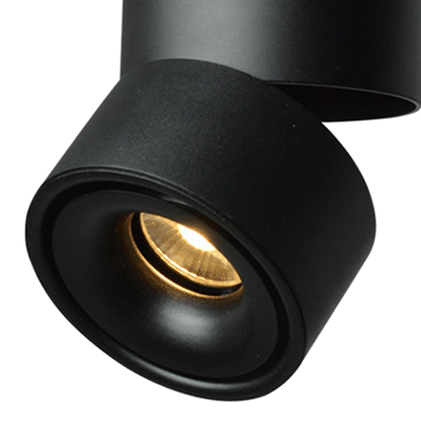 Aluminum Ceiling Spotlights Track Adjustable Rail Shops Black Warm Light 12W