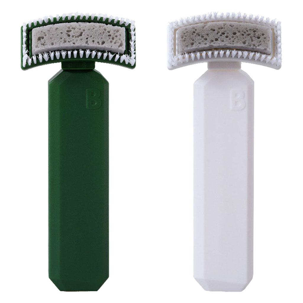 Cleaning Brush Sink Desktop Soap Dispensing Brush Sponge for Kitchen White