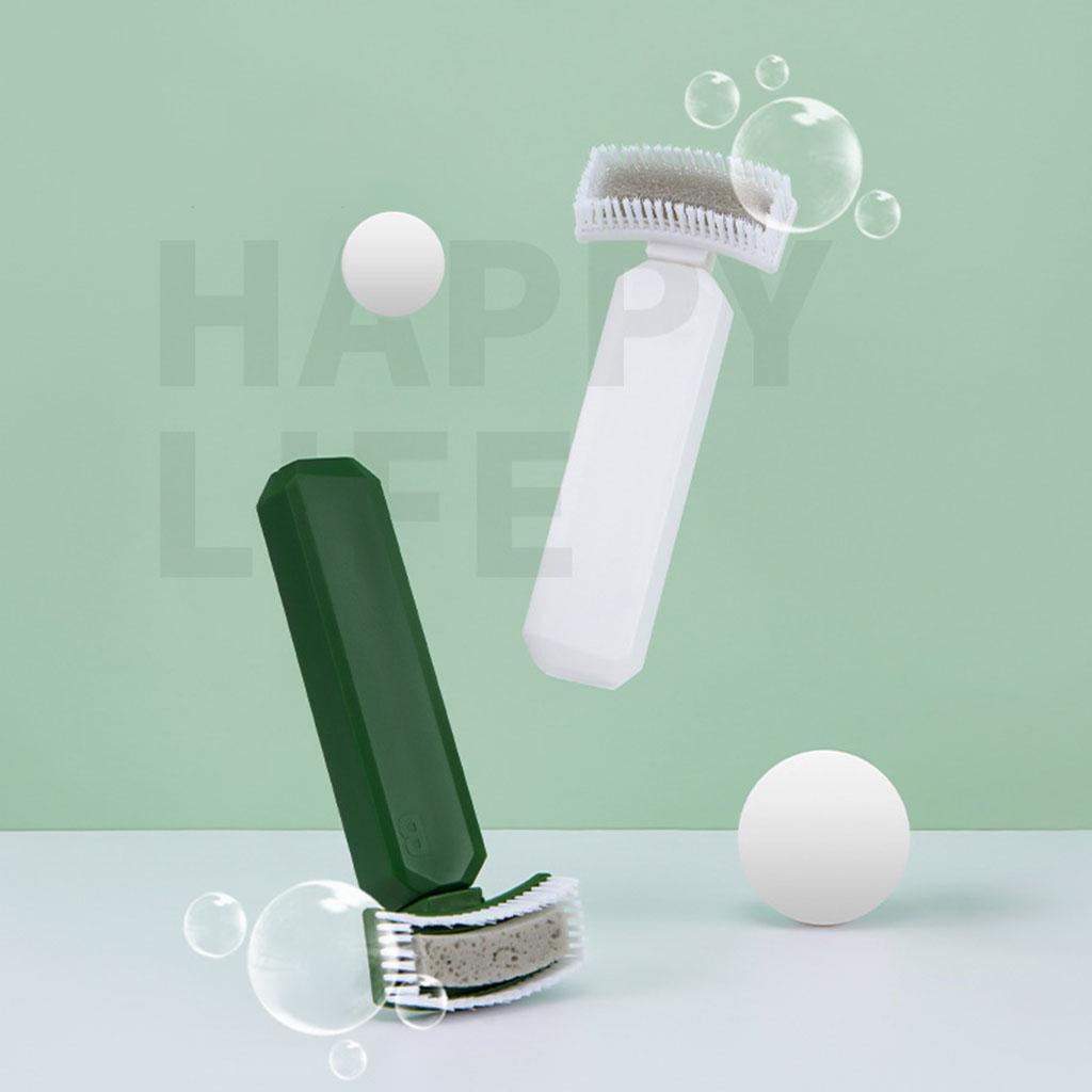 Cleaning Brush Sink Desktop Soap Dispensing Brush Sponge for Kitchen White