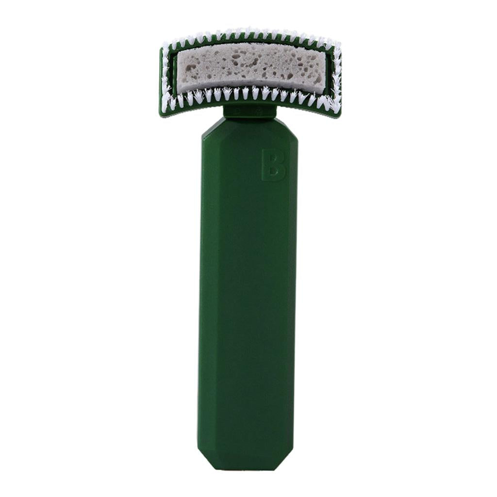Cleaning Brush Sink Desktop Soap Dispensing Brush Sponge for Kitchen Green