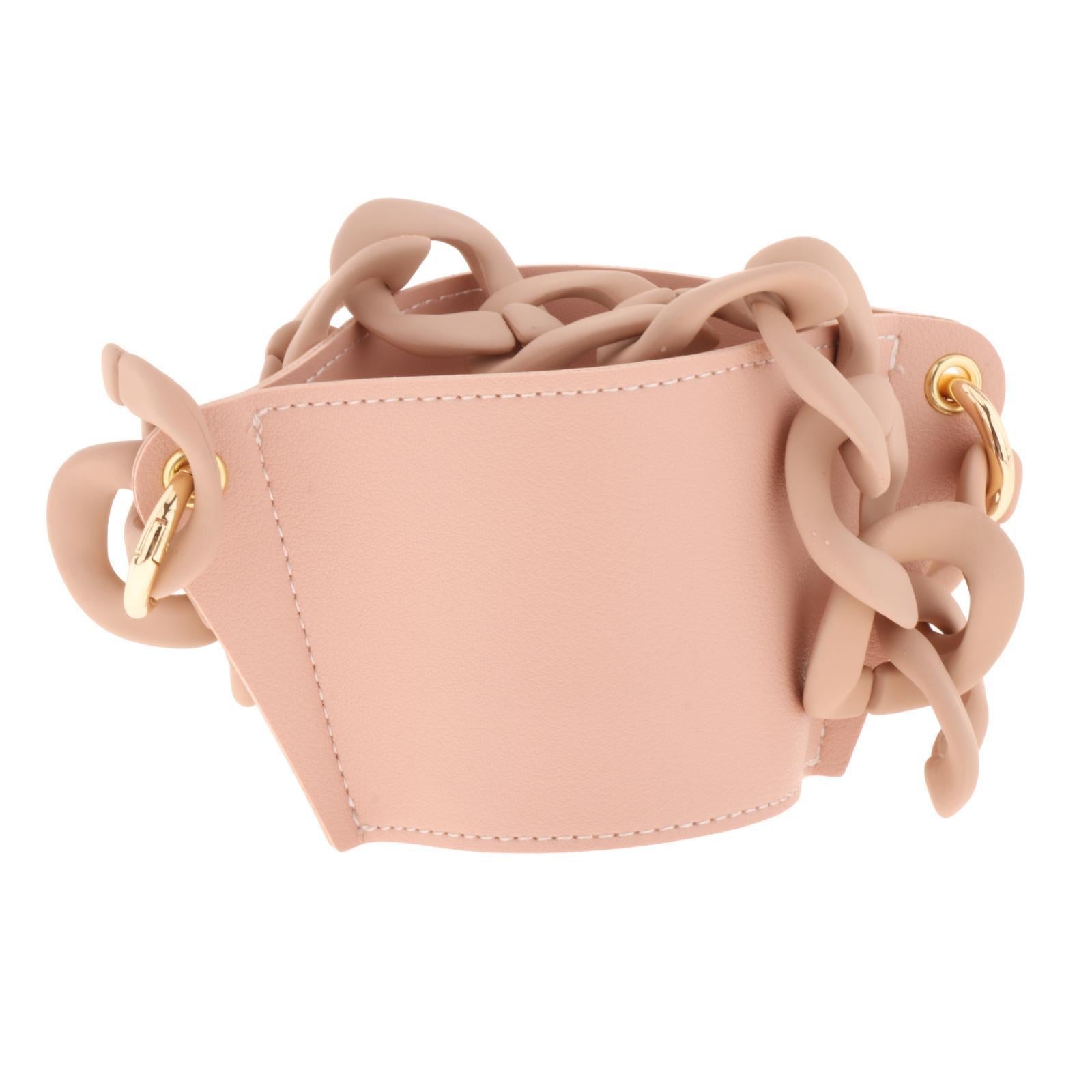 Cup Sleeve Insulated Tumbler Sleeve with Chain for Travel Hiking Camping Pink
