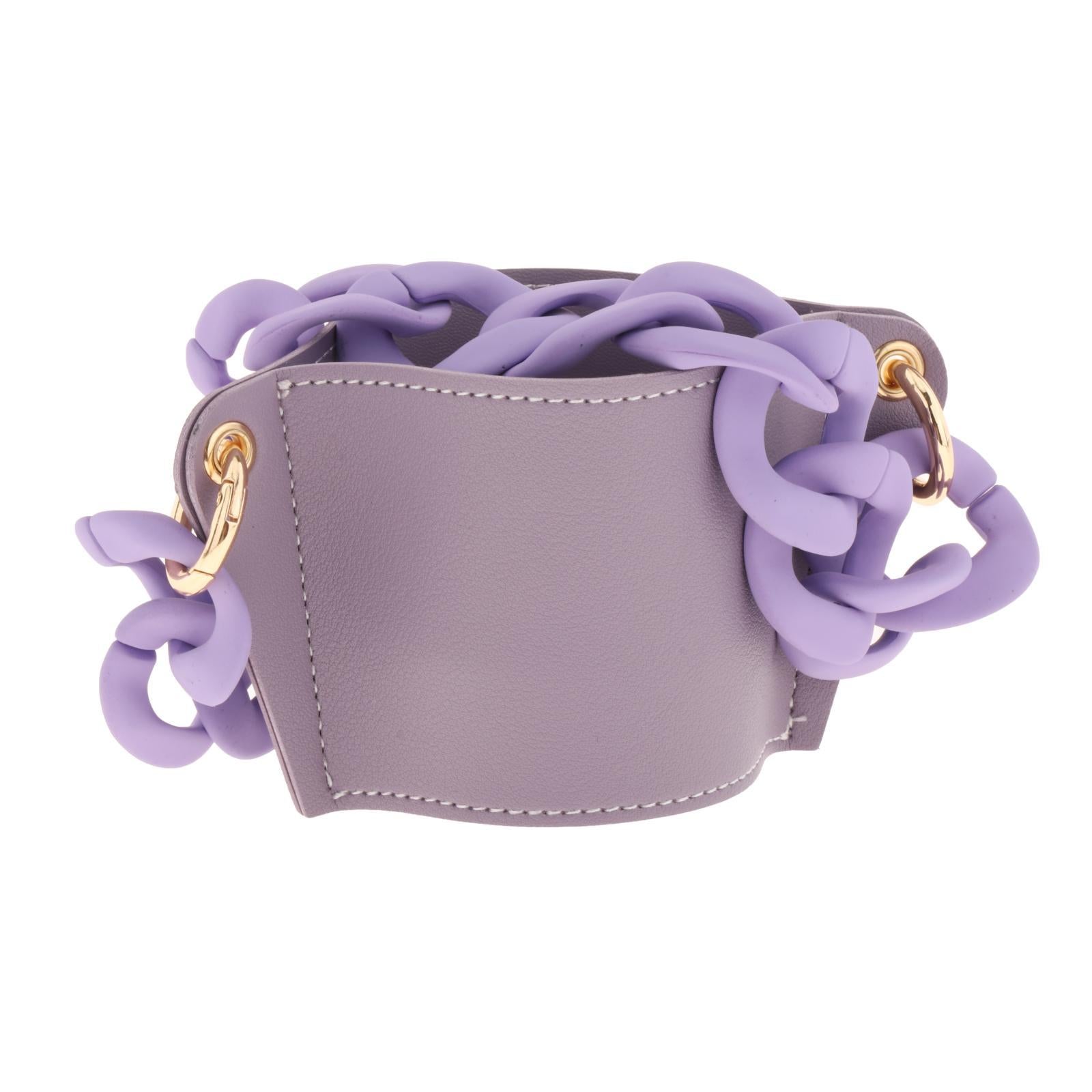 Cup Sleeve Insulated Tumbler Sleeve with Chain for Travel Hiking Camping Purple