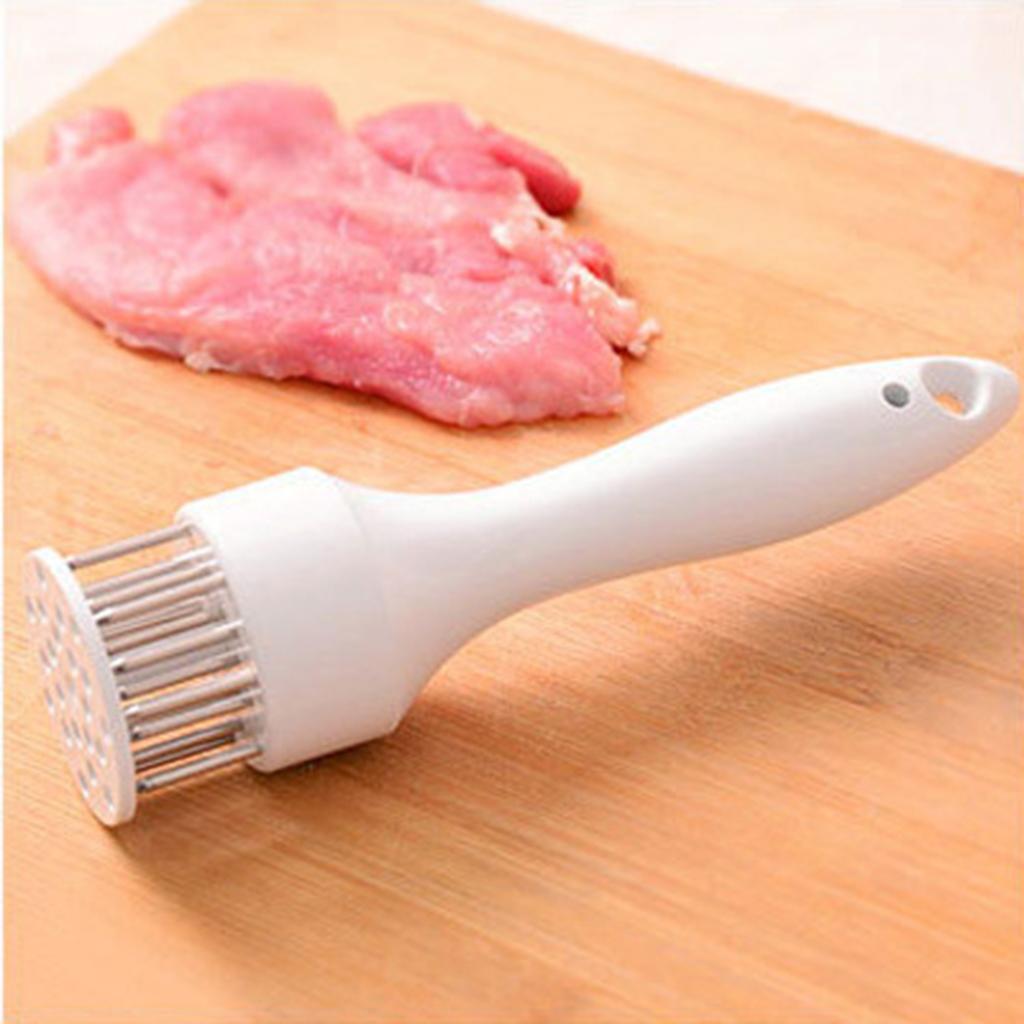 Meat Needle Gadgets Marinade Tenderizing Stainless Stee for Household  white