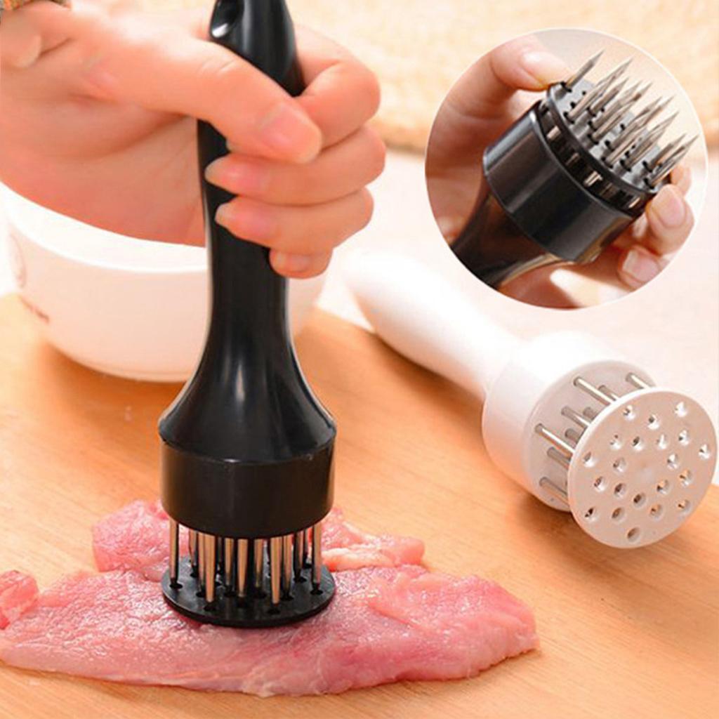 Meat Needle Gadgets Marinade Tenderizing Stainless Stee for Household  white