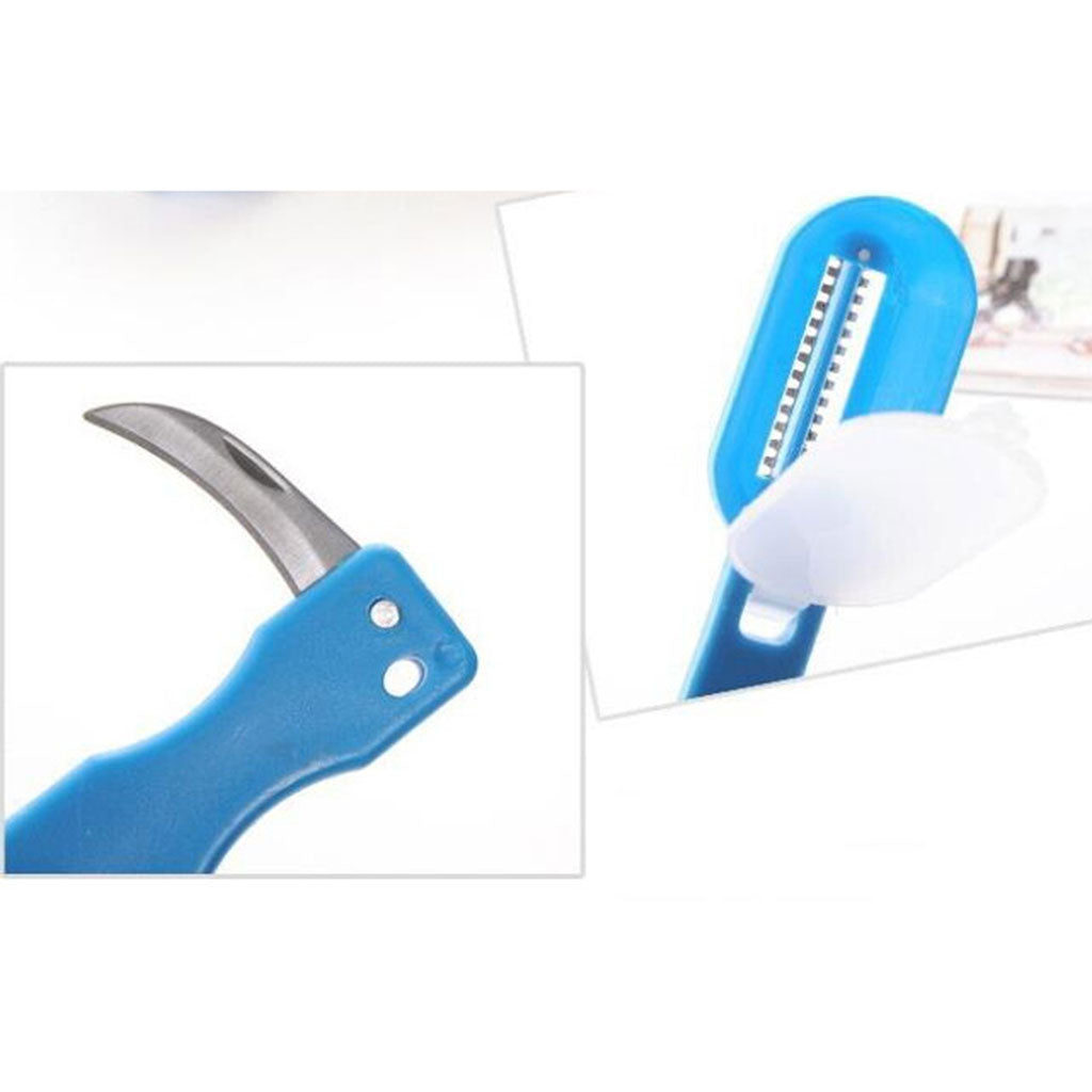 Multifuntion Practical Fish Scaler Brush Easily Remove Scraper Easily Remove Blue