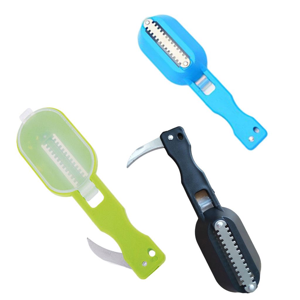 Multifuntion Practical Fish Scaler Brush Easily Remove Scraper Easily Remove Blue