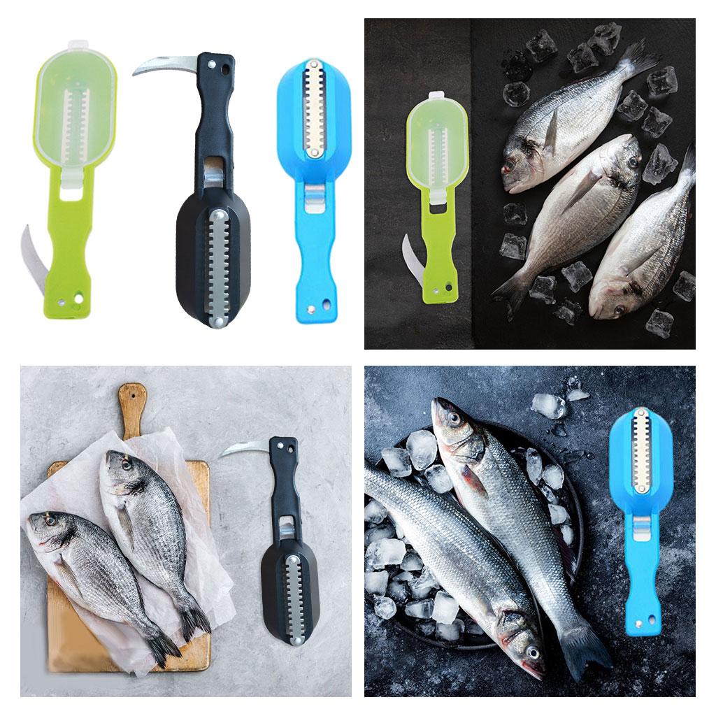 Multifuntion Practical Fish Scaler Brush Easily Remove Scraper Easily Remove Blue