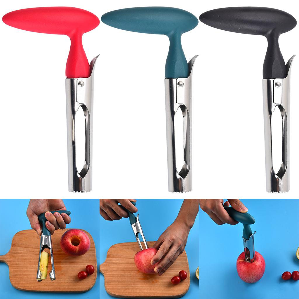 Apple Corer Tools Spiral Gadgets Easy to use for Bell Peppers Veggie Pears red