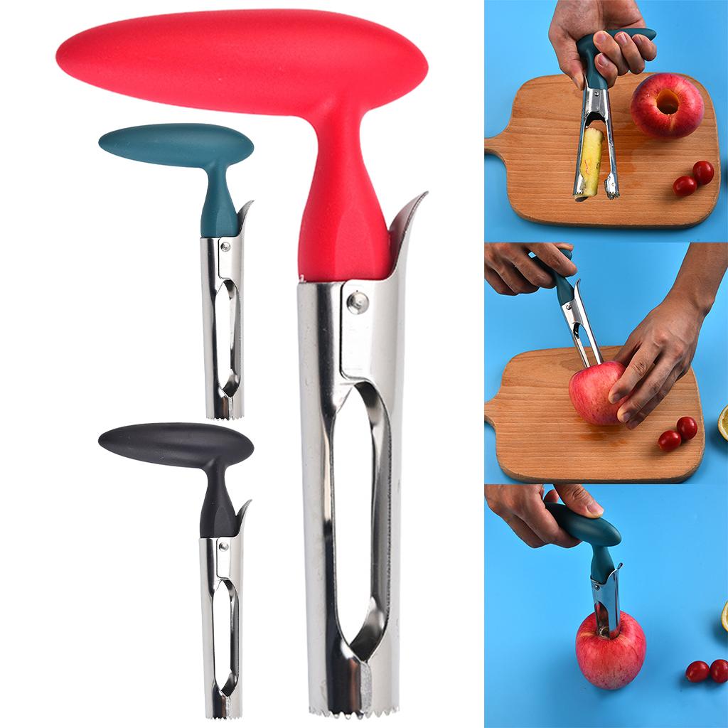 Apple Corer Tools Spiral Gadgets Easy to use for Bell Peppers Veggie Pears red