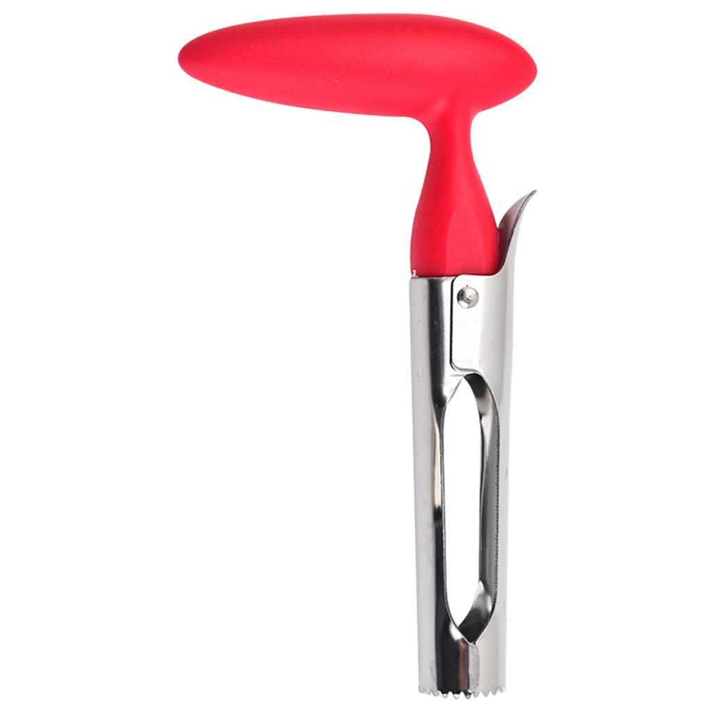 Apple Corer Tools Spiral Gadgets Easy to use for Bell Peppers Veggie Pears red
