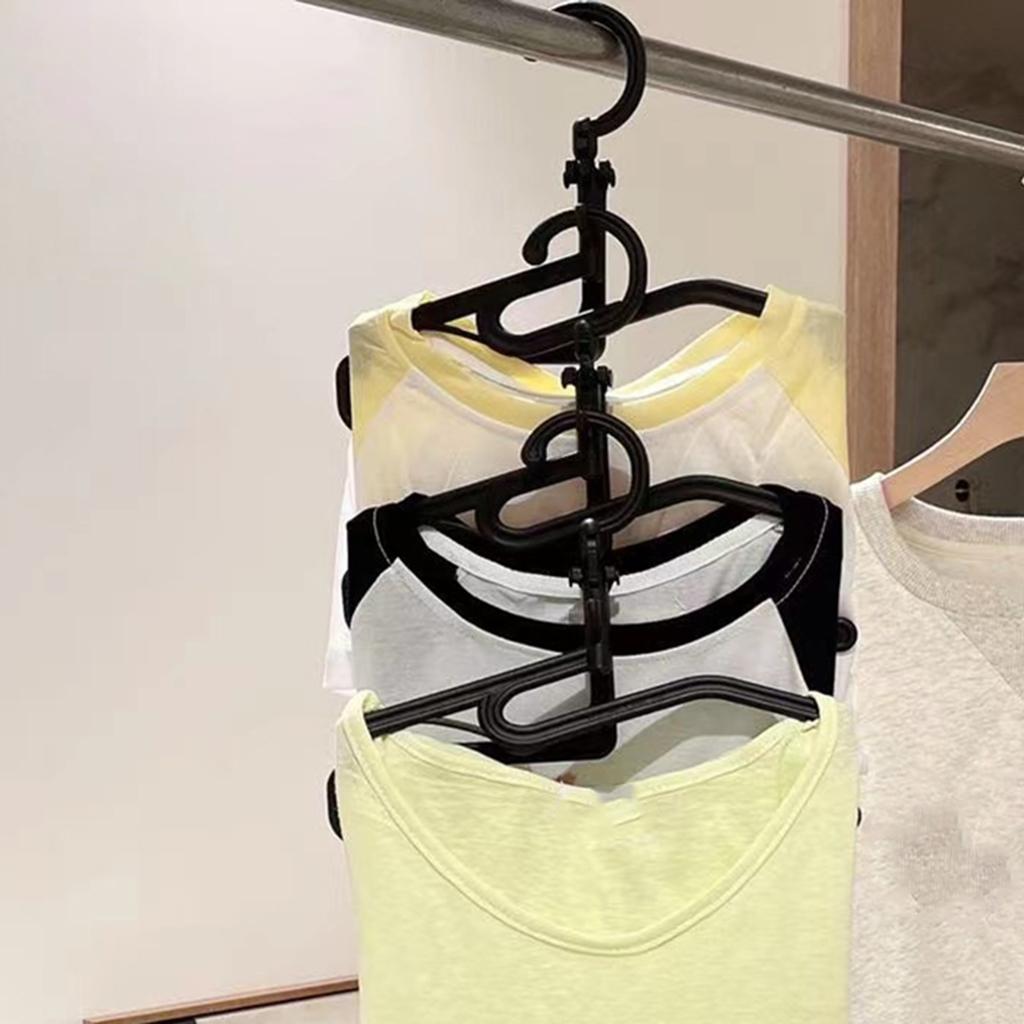2x Folding Clothes Hanger Portable Wardrobe Organizer for Travel Camping