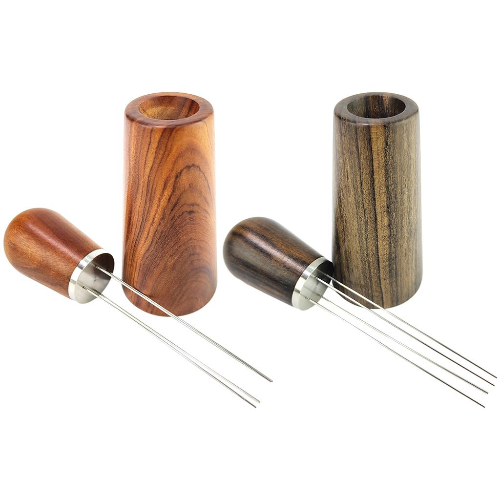 1pc Coffee Stirrer Coffee Needle Distributor with Holder 4-Pin Stirring Tool Redwood