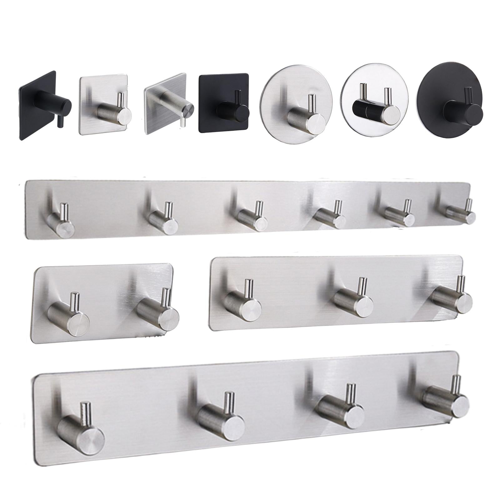 304Stainless steel hook strong adhesive door rear coat hook  12-1-S Sliver
